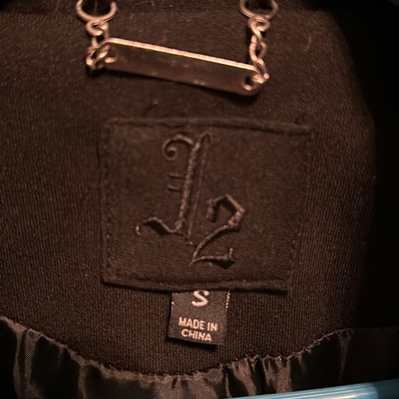 IZ Byer black pea coat, size small - Picture 2 of 8